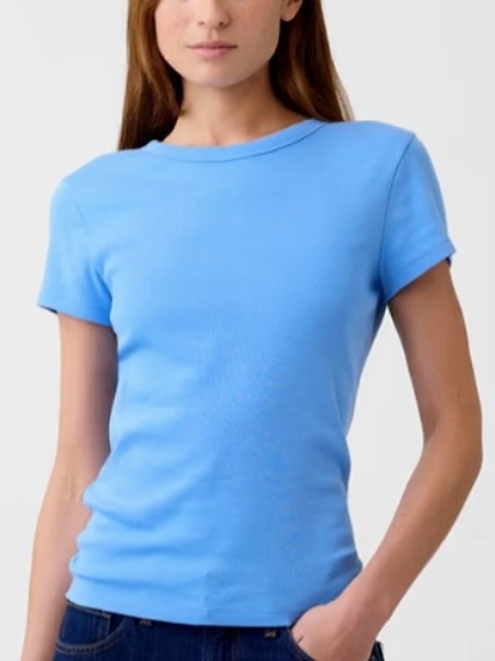 Gap Modern Ribbed Crewneck Tee